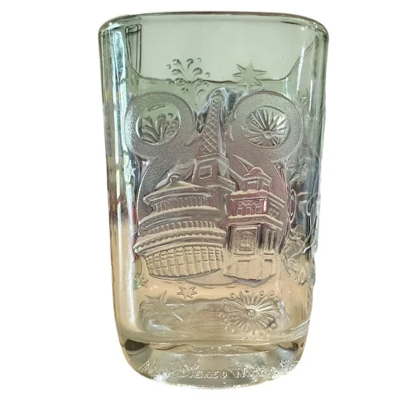 Mickey Mouse Walt Disney World Parks 3D Square Cups 2000 McDonalds Glass - Picture 4 of 10